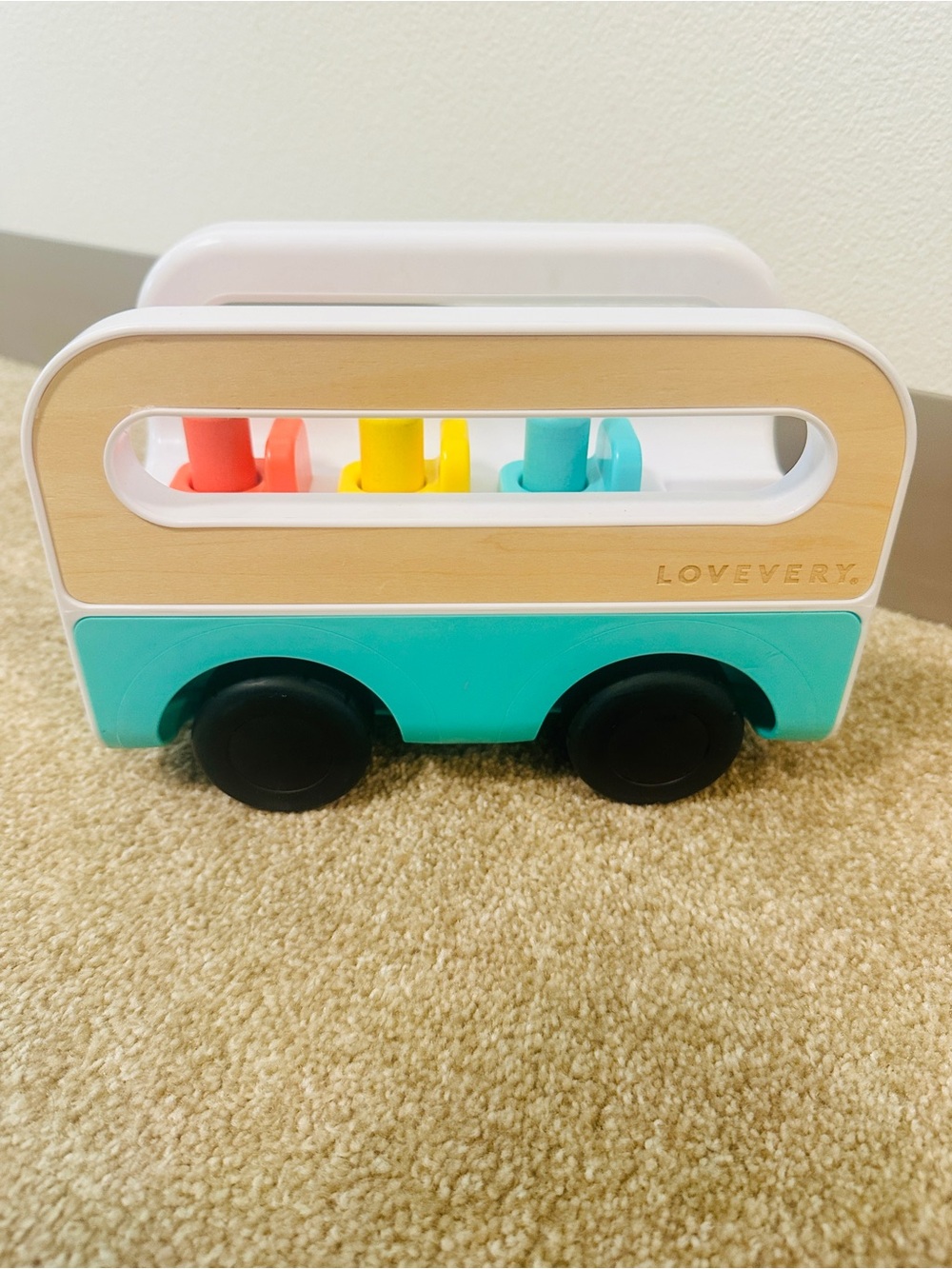 Lovevery Wooden Bus with peg people Toy - Picture 3 of 5